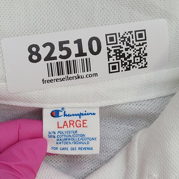 Vintage 80s Champion Polo Shirt S/M 19x26 White YMCA West - Picture 6 of 12